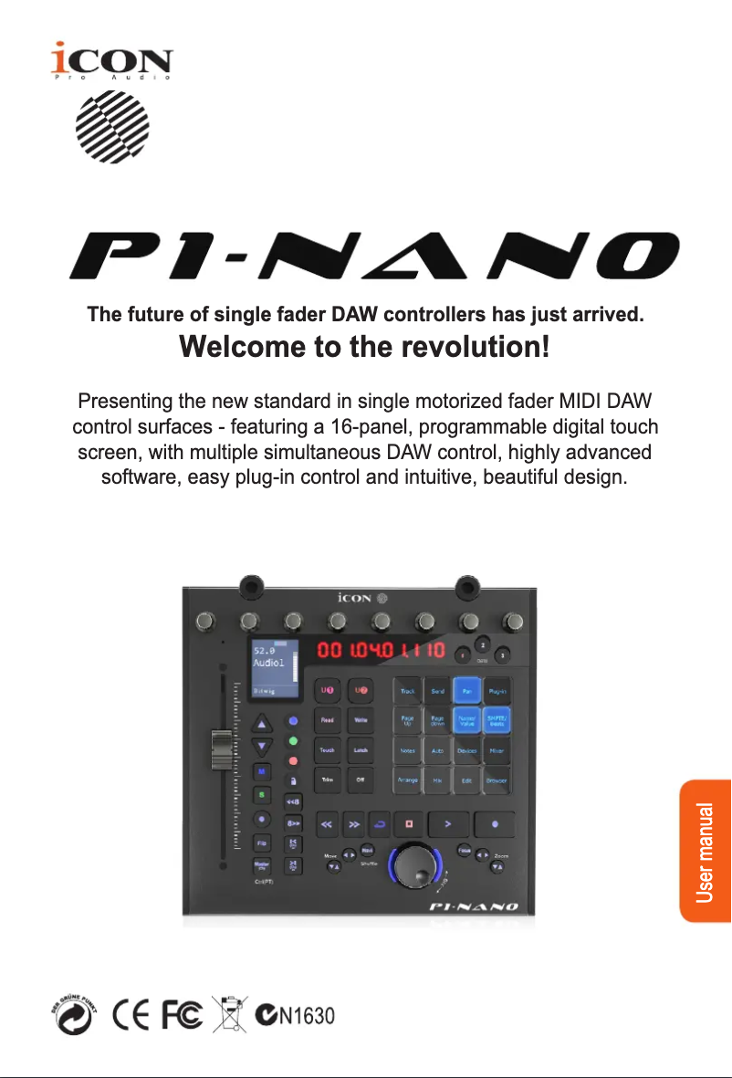 Imagen de la primera página del manual del dispositivo P1-Nano