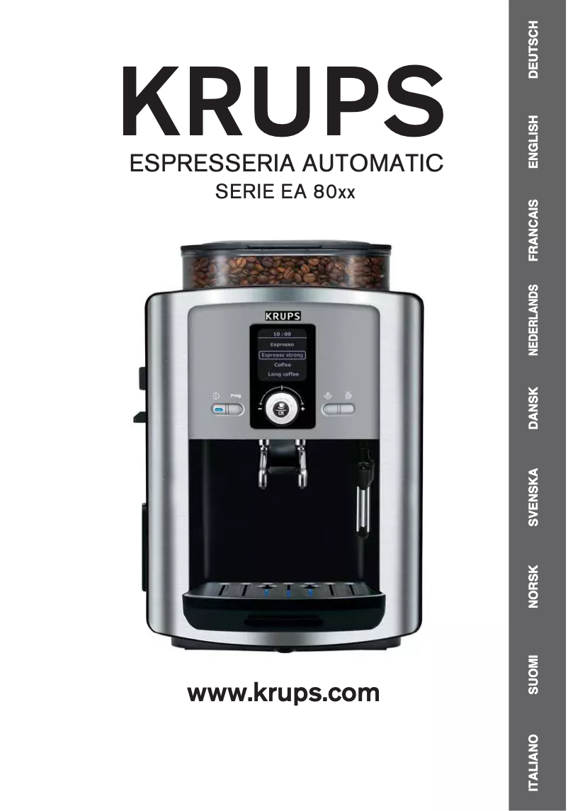 Imagen de la primera página del manual del dispositivo Espresseria Automatic EA8050