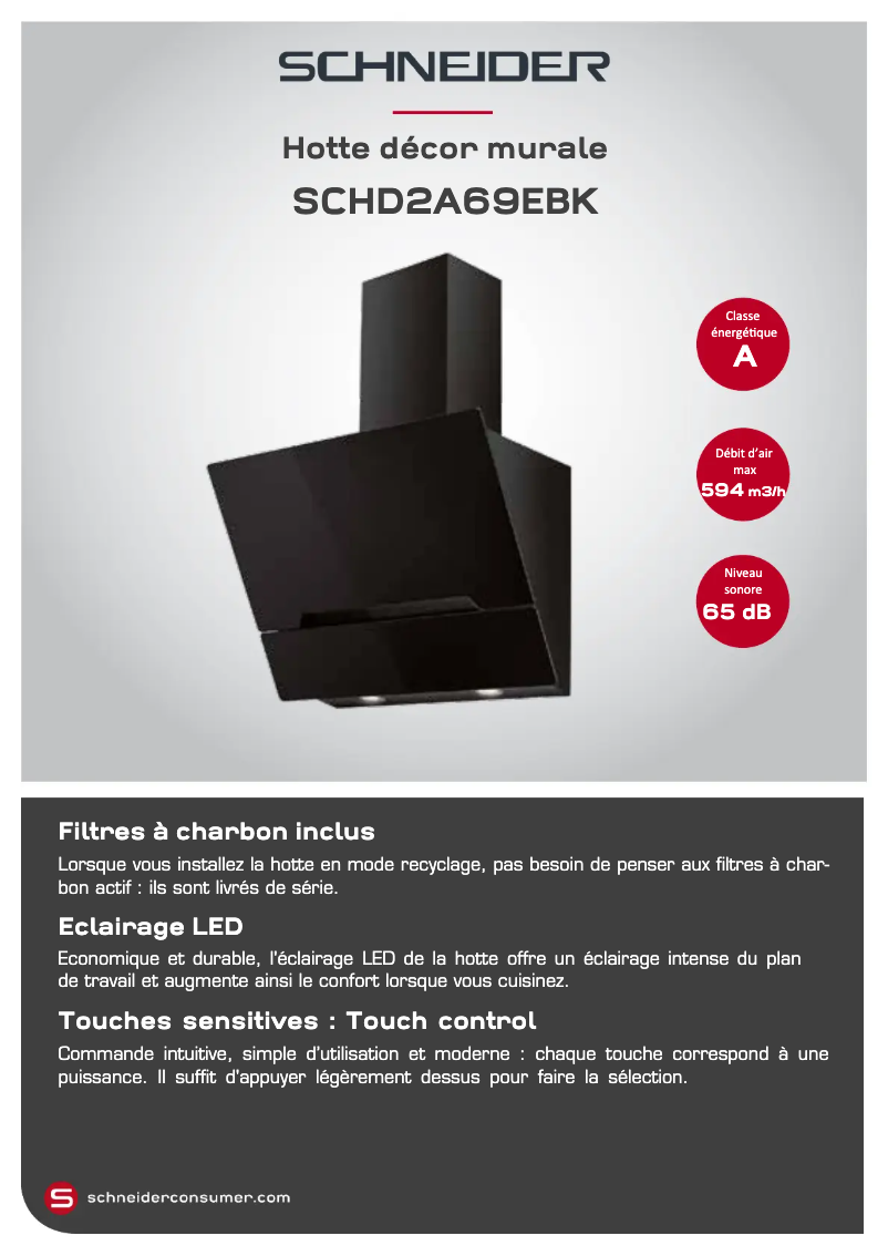 Página 1 del manual Manual de usuario Schneider SCHD2A69EBK