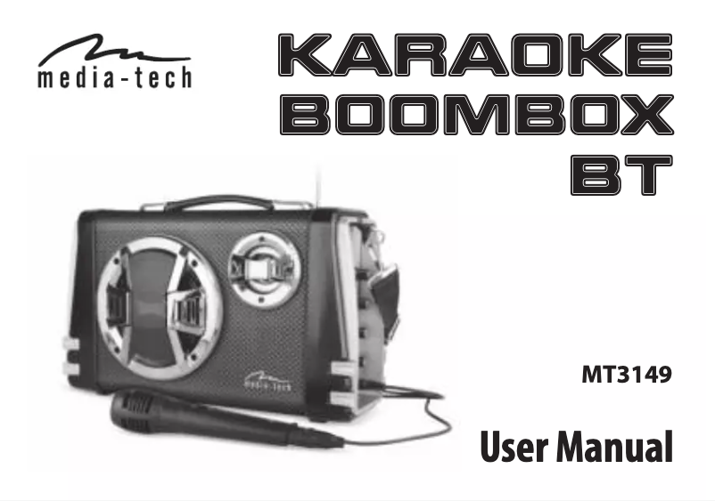 Página 1 del manual Manual de usuario Media-Tech Karaoke Boombox BT MT3149