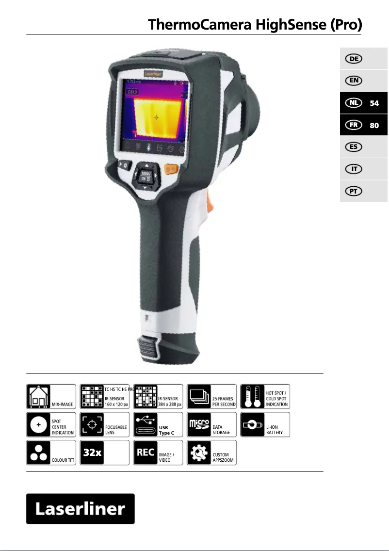 Página 1 del manual Manual de usuario Laserliner ThermoCamera HighSense
