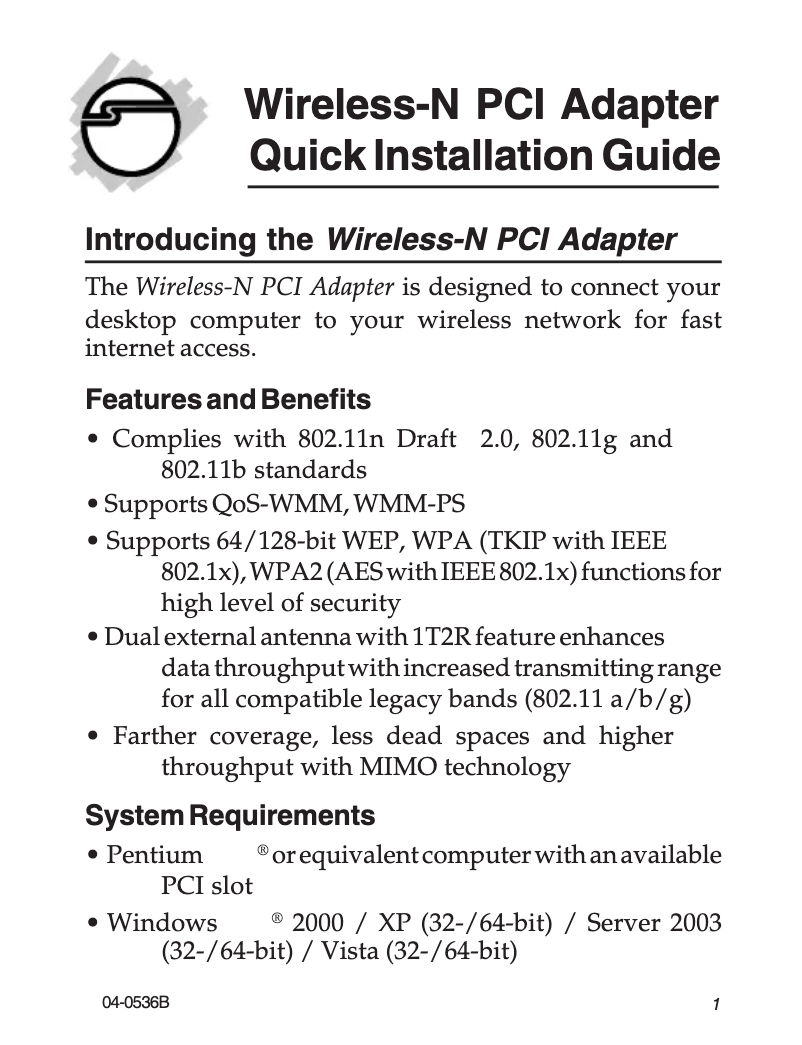 Imagen de la primera página del manual del dispositivo CN-WR0312-S1