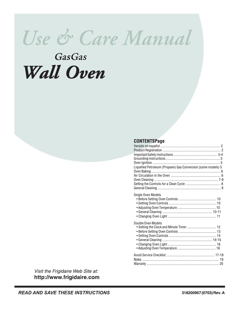 Página 1 del manual Manual de usuario Frigidaire FGB24L2AB
