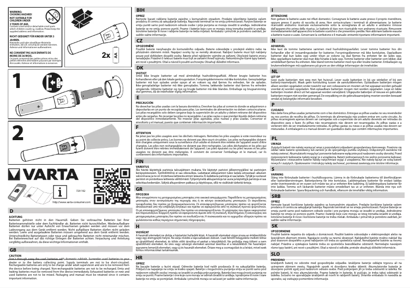 Página 1 del manual Manual de usuario Varta Minions