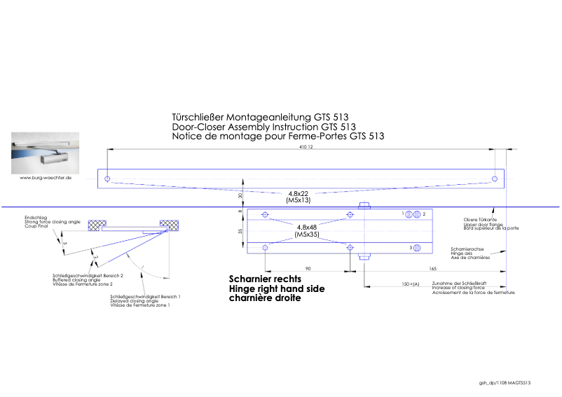 Imagen de la primera página del manual del dispositivo GTS 513