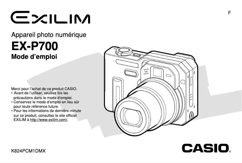 Página 1 del manual Manual de usuario Casio Exilim EX-P700