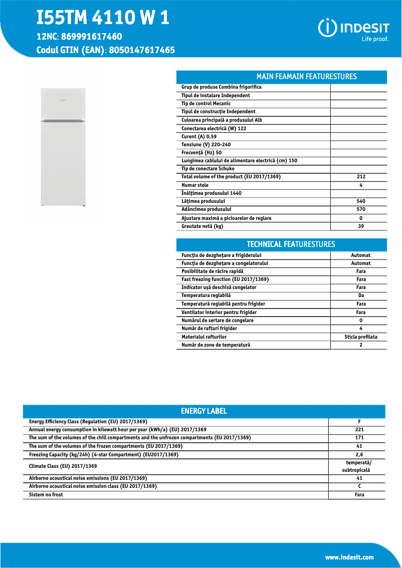 Imagen de la primera página del manual del dispositivo I55TM 4110 W 1