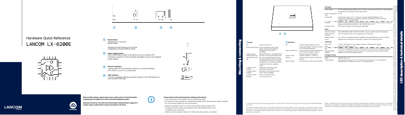 Imagen de la primera página del manual del dispositivo LX-6200E