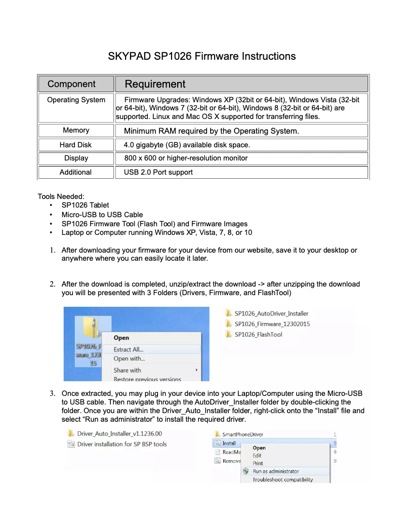 Imagen de la primera página del manual del dispositivo Skypad 10s