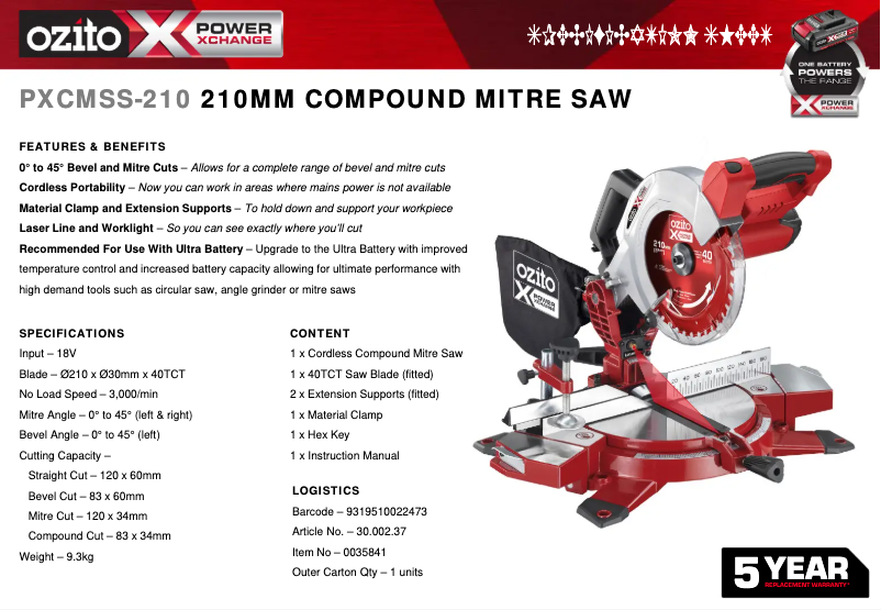 Imagen de la primera página del manual del dispositivo PXCMSS-210