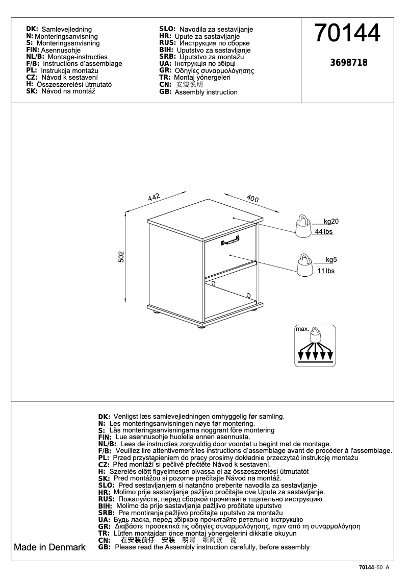 Página 1 del manual Manual de usuario JYSK RAVNHOLT