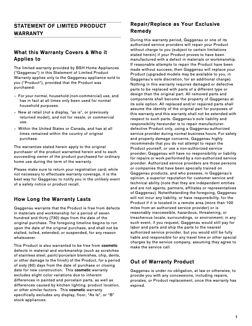 Página 1 del manual Manual de instrucciones Gaggenau DF480700