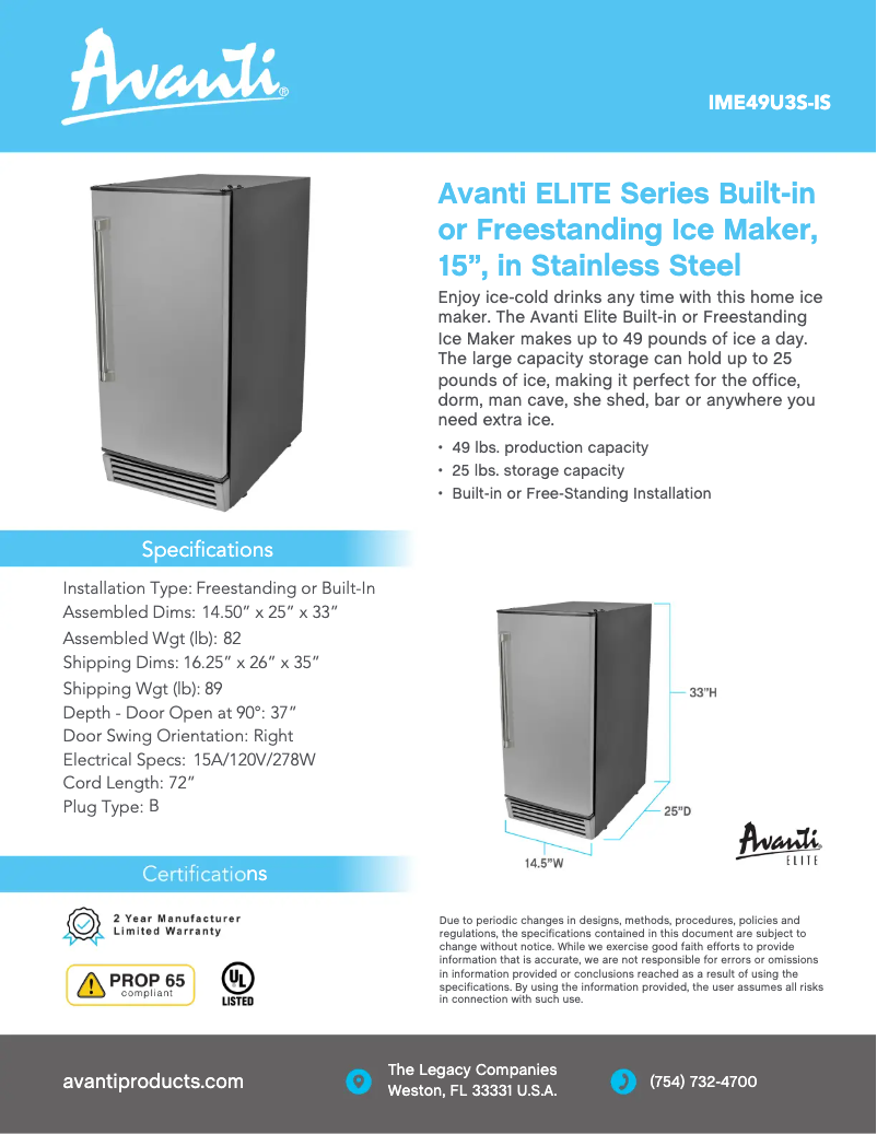 Imagen de la primera página del manual del dispositivo IME49U3S-IS