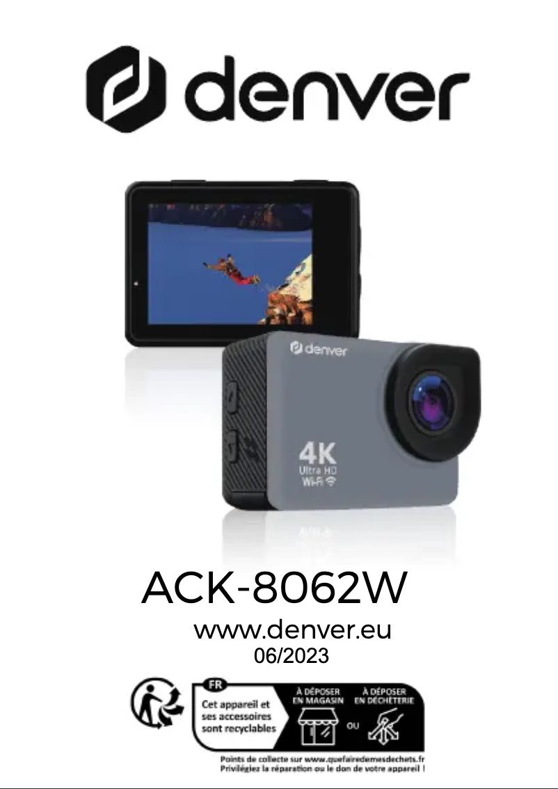 Imagen de la primera página del manual del dispositivo ACK-8062W