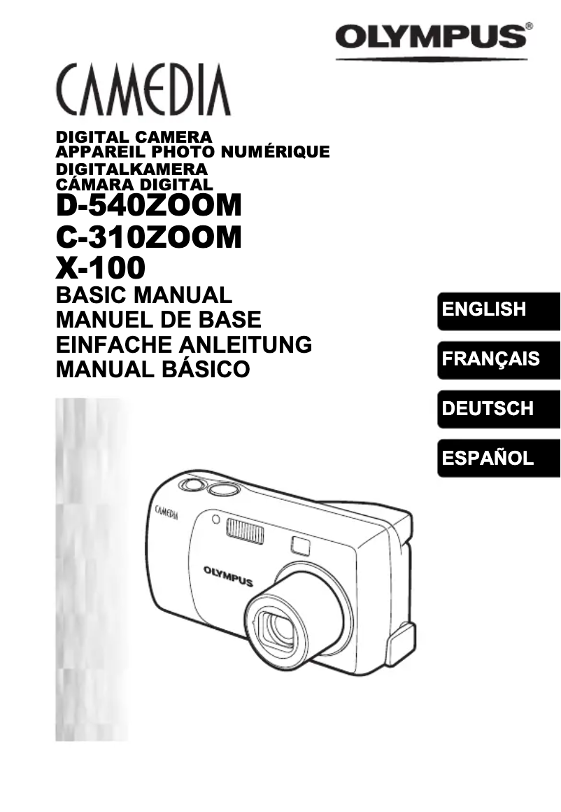 Imagen de la primera página del manual del dispositivo Camedia D-540 Zoom