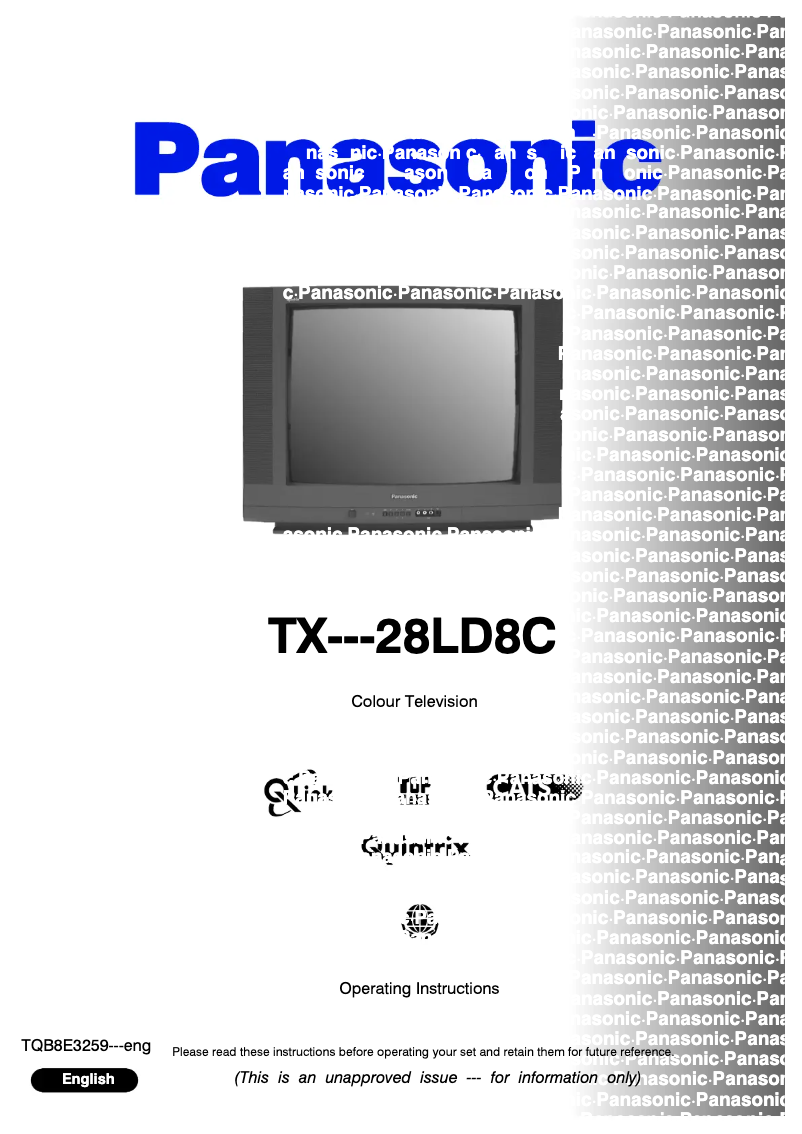 Imagen de la primera página del manual del dispositivo TX-28LD8C