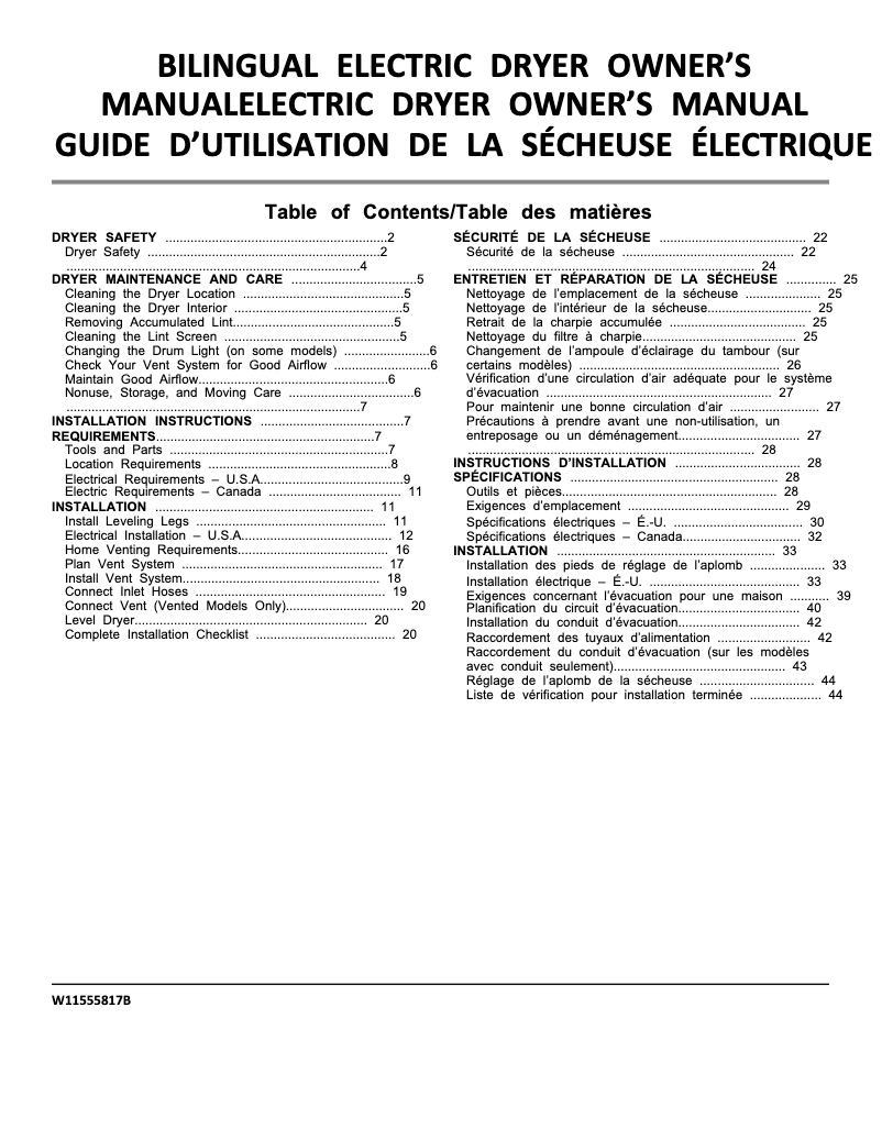 Imagen de la primera página del manual del dispositivo WED8620HW