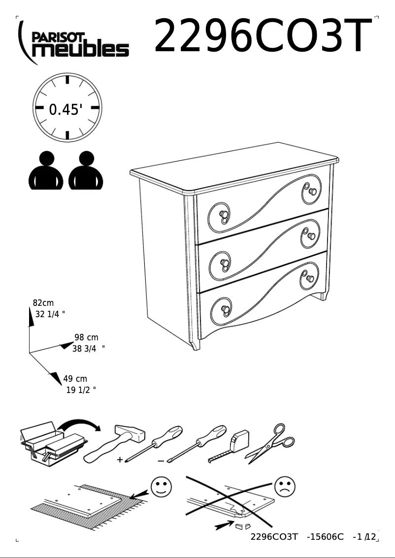 Imagen de la primera página del manual del dispositivo Alice 2296CO3T