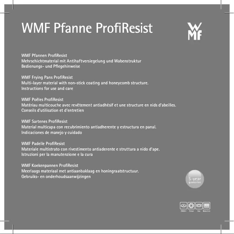 Página 1 del manual Manual de usuario WMF Profi Resist