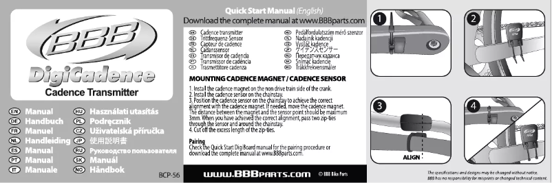 Imagen de la primera página del manual del dispositivo DigiCadence BCP-56