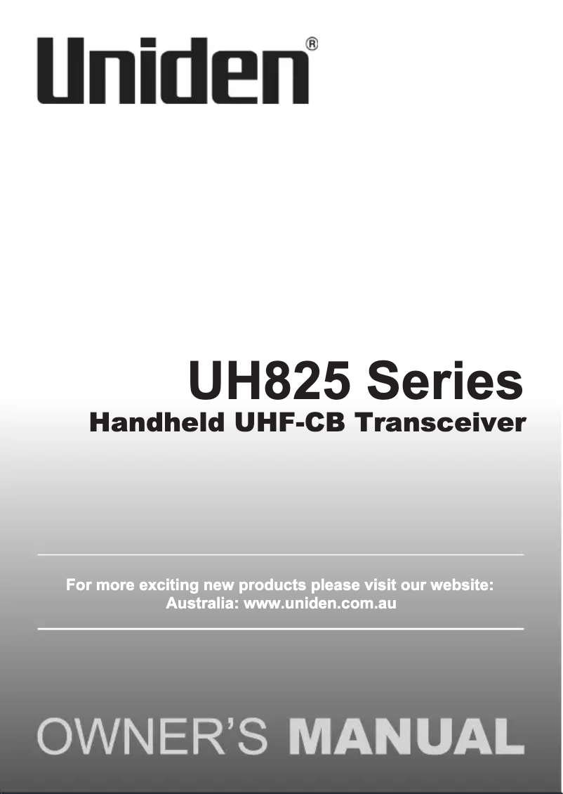 Imagen de la primera página del manual del dispositivo UH825-2TP