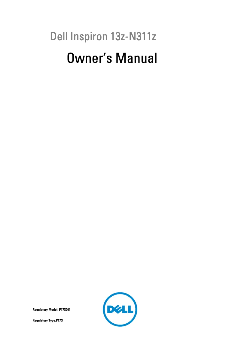 Imagen de la primera página del manual del dispositivo Inspiron 13z-N311z