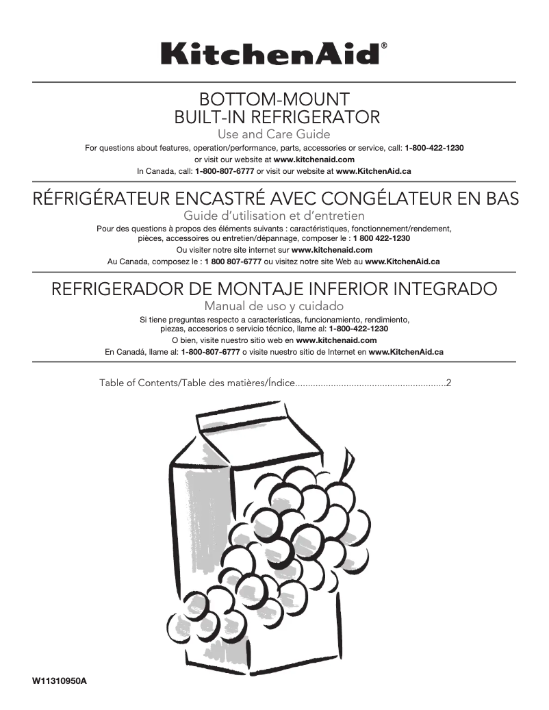 Imagen de la primera página del manual del dispositivo KBFN502EBS