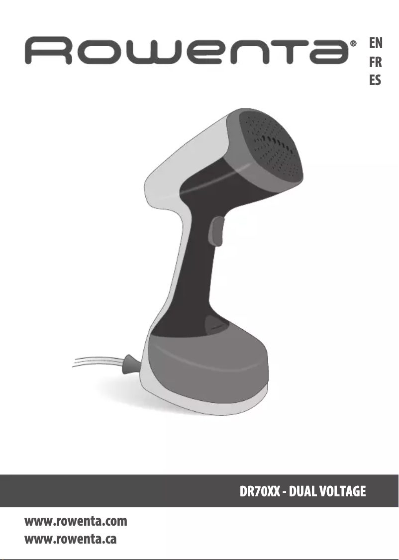 Imagen de la primera página del manual del dispositivo X-Cel Steam Travel DR7053