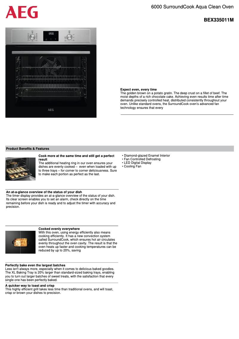 Página nº 1 - Ficha técnica AEG BEX335011M