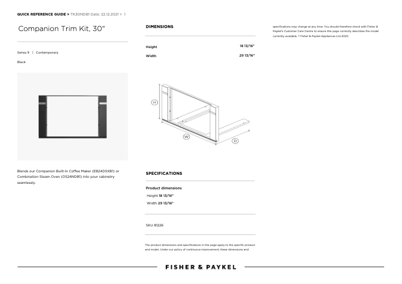 Imagen de la primera página del manual del dispositivo TK30NDB1