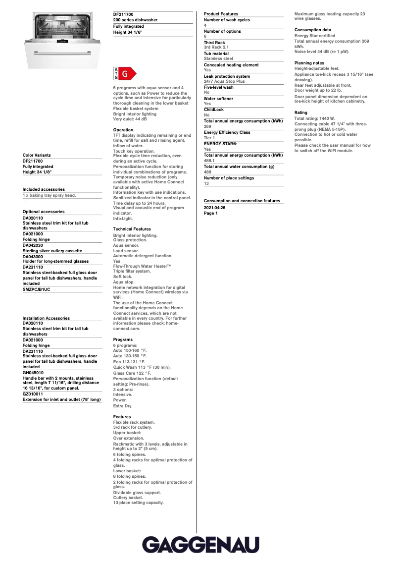 Imagen de la primera página del manual del dispositivo DF211700