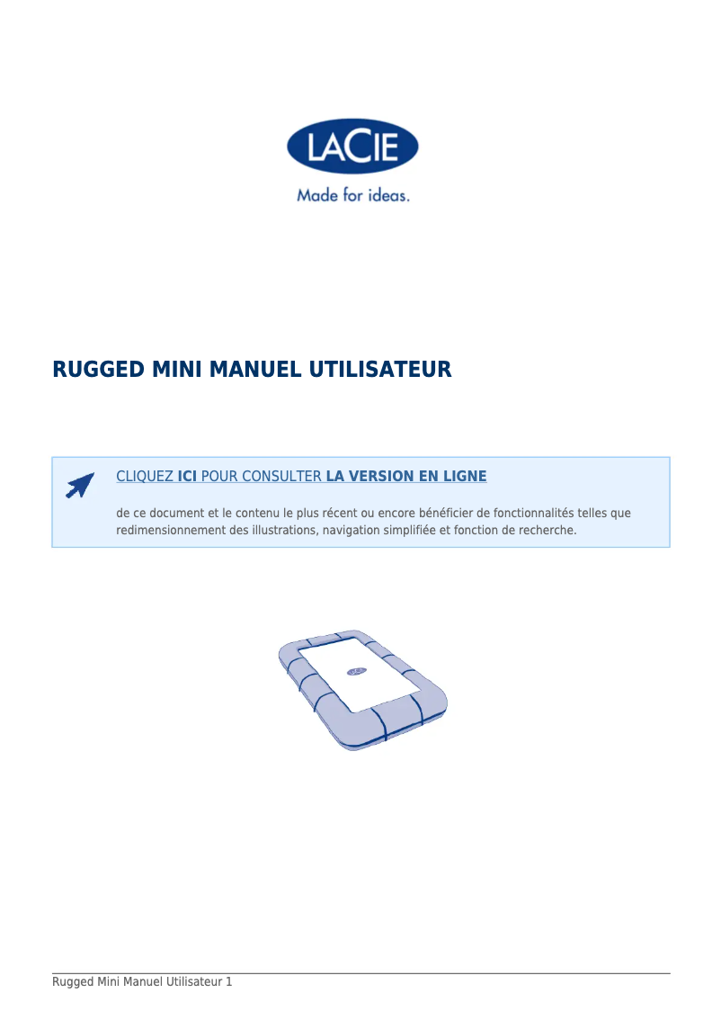 Imagen de la primera página del manual del dispositivo Rugged USB-C