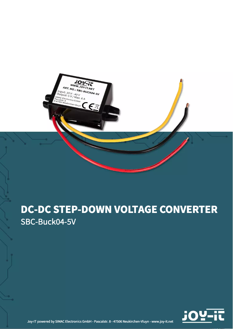 Página 1 del manual Manual de usuario Joy-It SBC-Buck04-5V