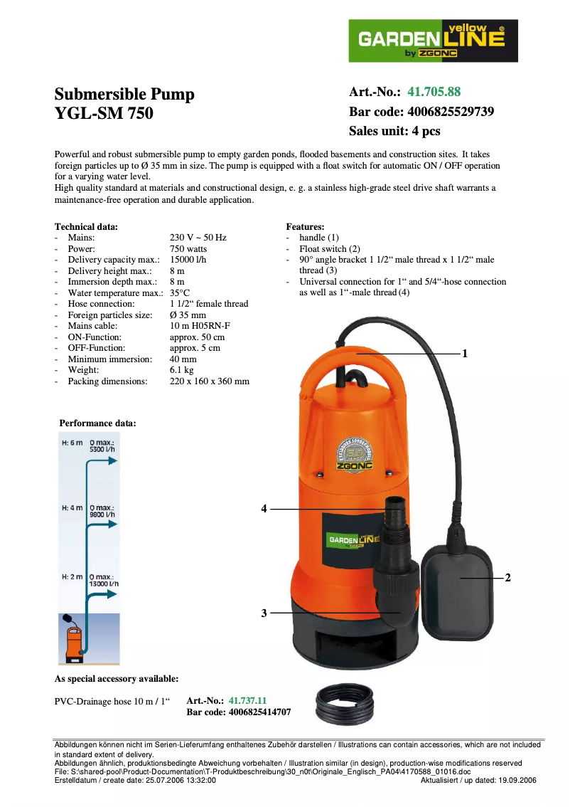 Imagen de la primera página del manual del dispositivo YGL-SM 750