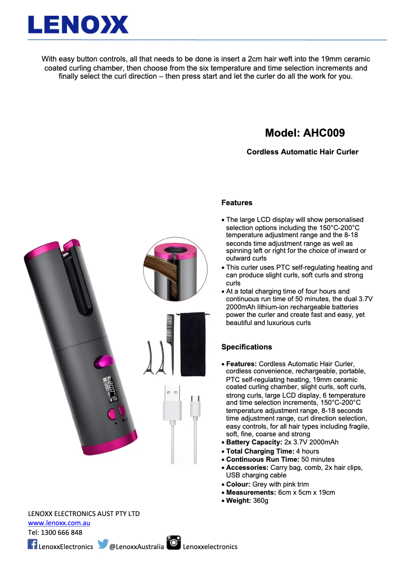 Página nº 1 - Ficha técnica Hacienda AHC009