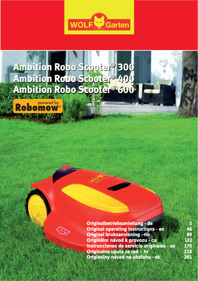 Página 1 del manual Manual de usuario Wolf Garten Ambition Robo Scooter 400