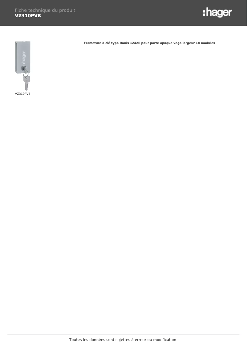 Imagen de la primera página del manual del dispositivo VZ310PVB