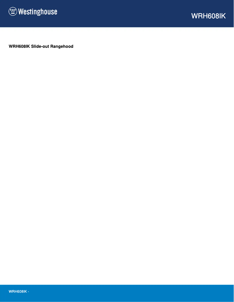 Imagen de la primera página del manual del dispositivo WRH608IK