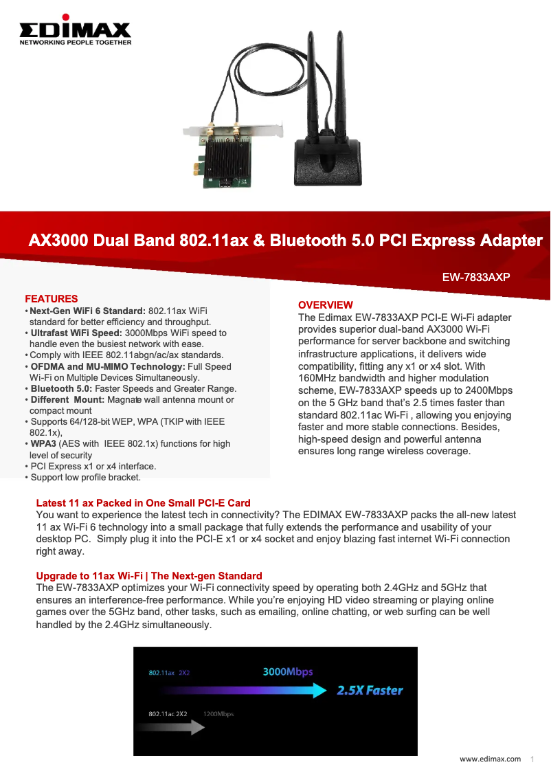 Imagen de la primera página del manual del dispositivo EW-7833AXP