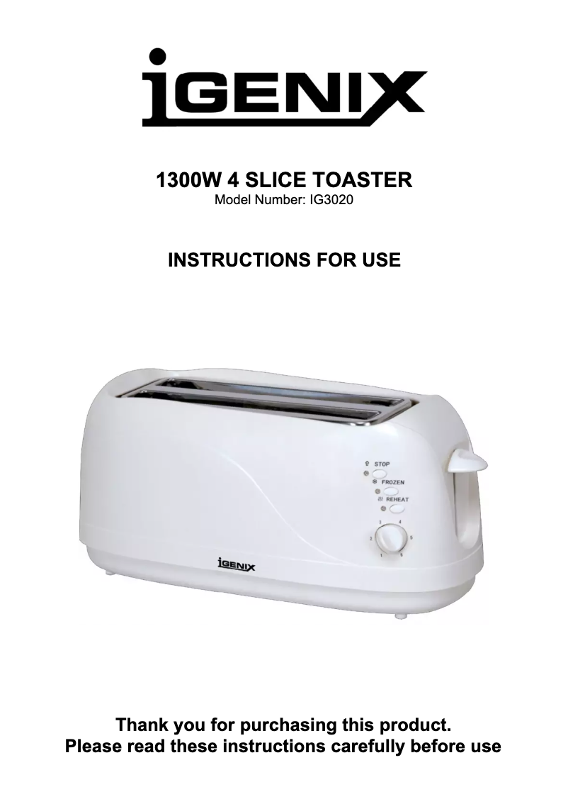 Imagen de la primera página del manual del dispositivo IG3020