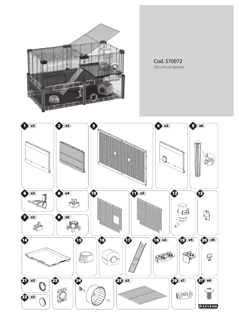 Página nº 1 - Manual de usuario Ferplast Multipla Hamster