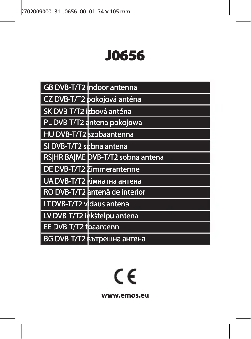 Imagen de la primera página del manual del dispositivo J0656