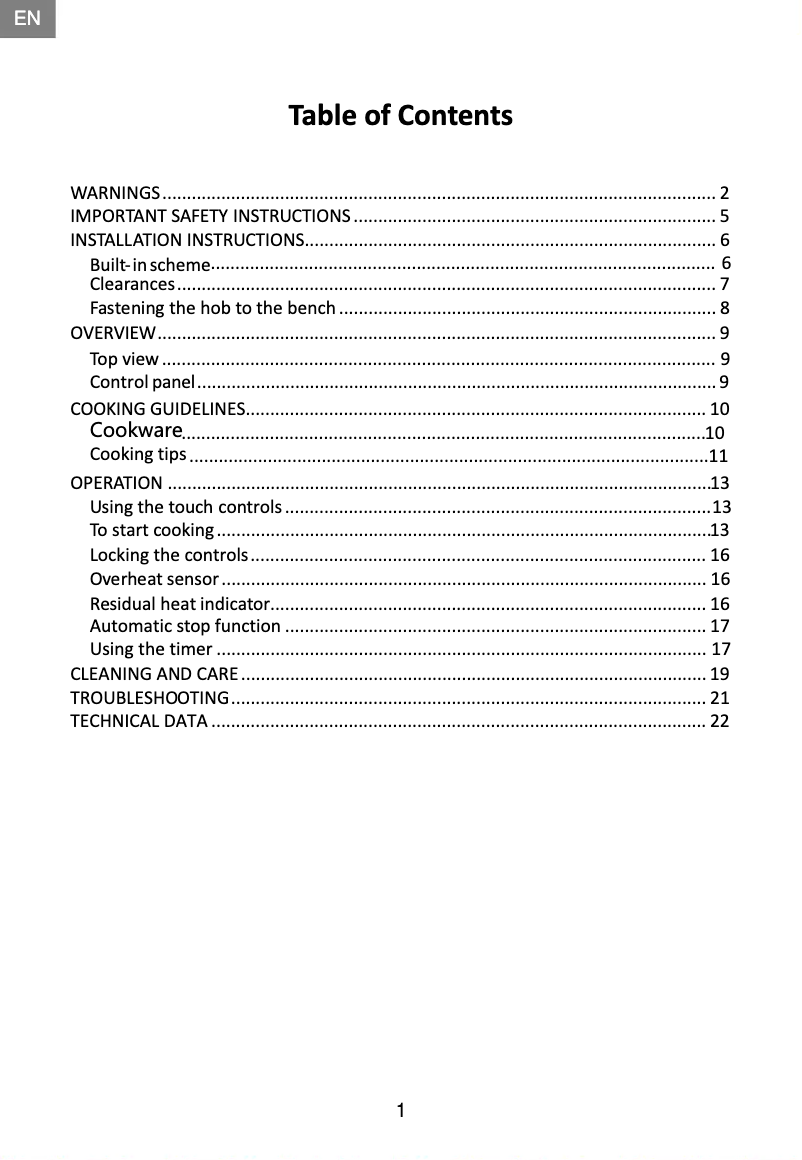 Imagen de la primera página del manual del dispositivo VH 23 T