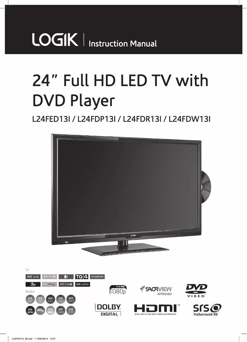 Imagen de la primera página del manual del dispositivo L24FED13I