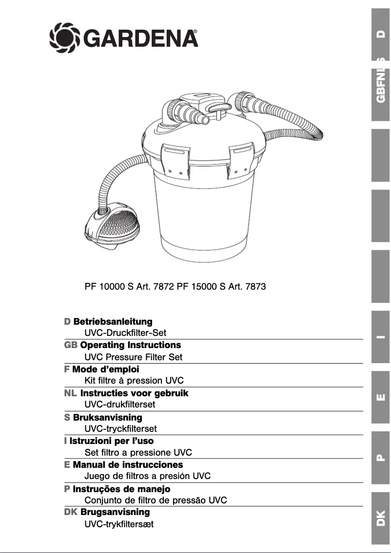 Página nº 1 - Manual de usuario Gardena PF 10000 S