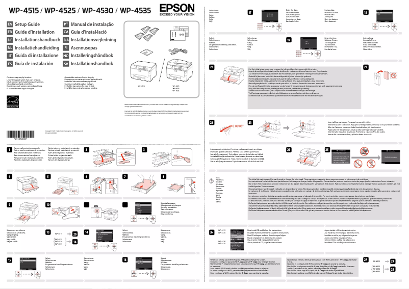 Página 1 del manual Guía de instalación Epson WorkForce Pro WP-4535 DWF
