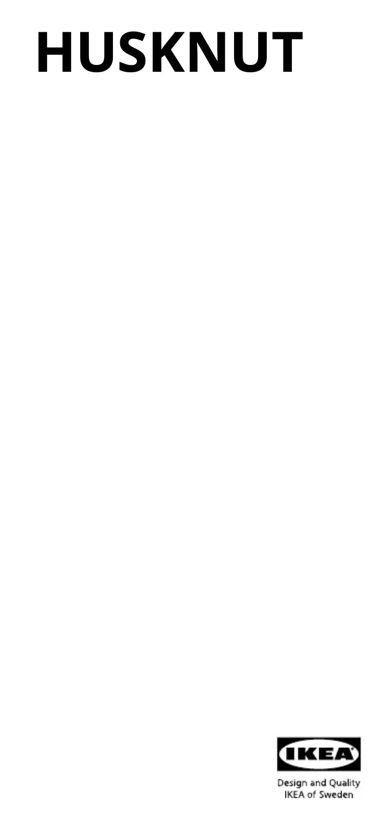 Imagen de la primera página del manual del dispositivo HUSKNUT 105.835.54