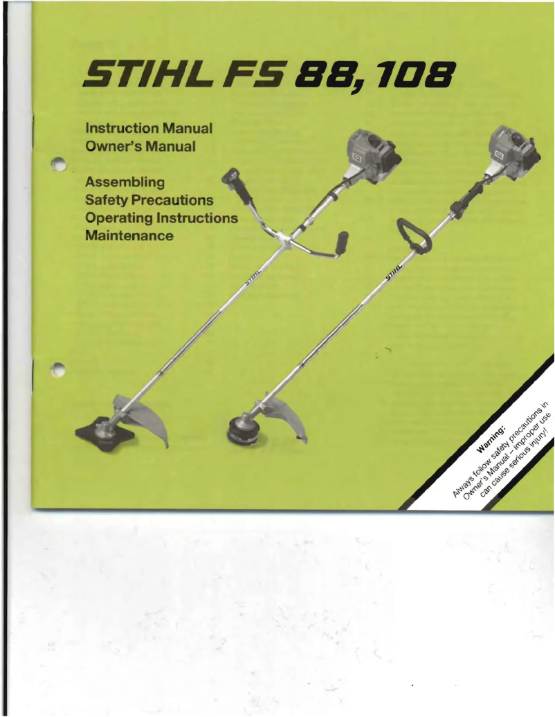 Página 1 del manual Manual de usuario Stihl FS 108