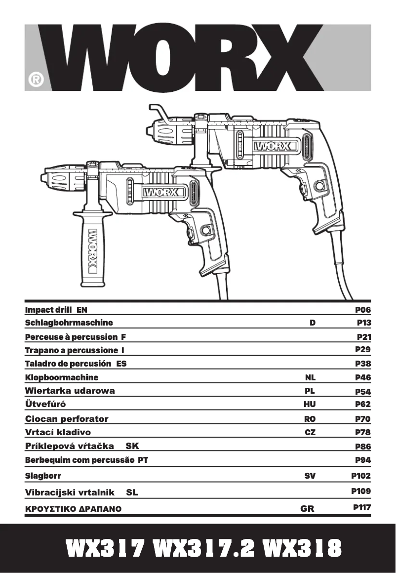 Página nº 1 - Manual de usuario Worx WX317.2