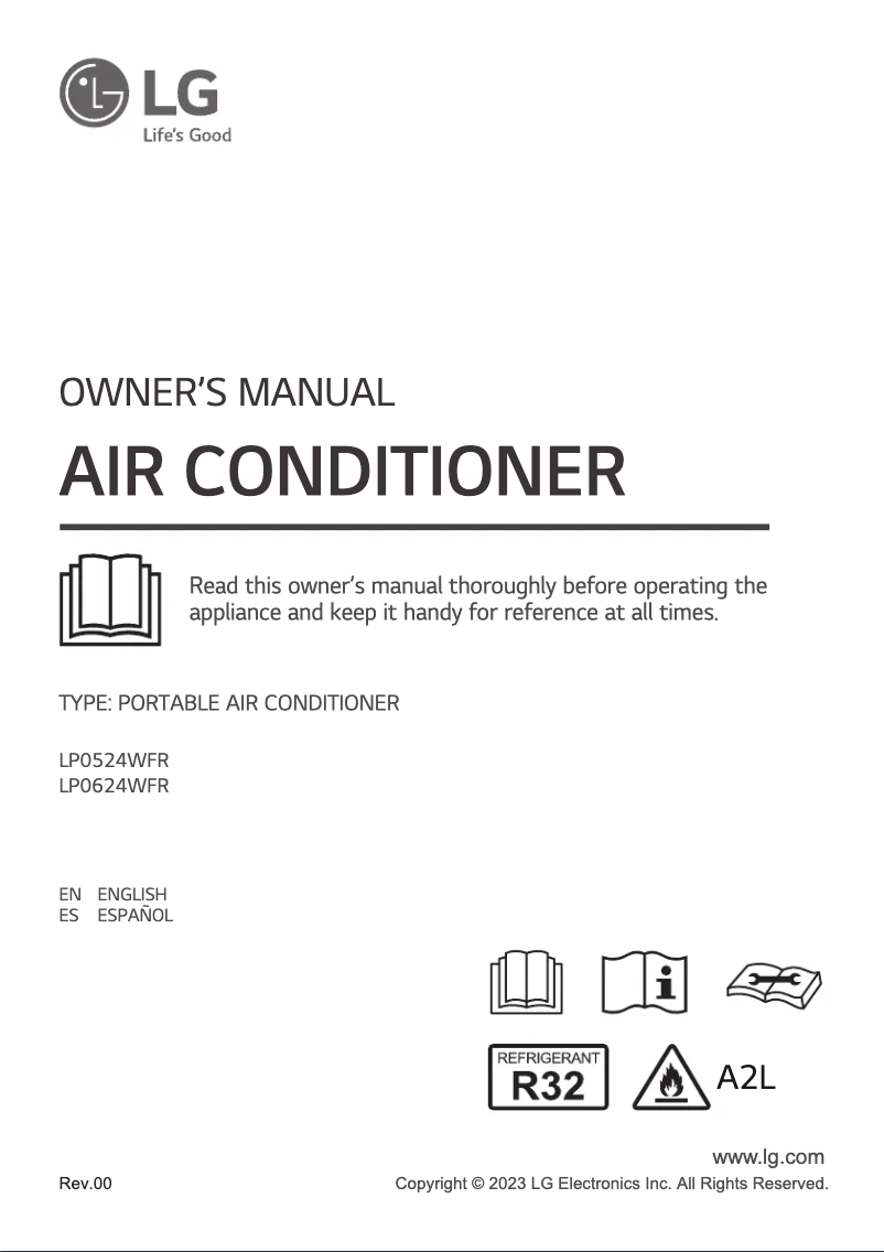 Imagen de la primera página del manual del dispositivo LP0524WFR